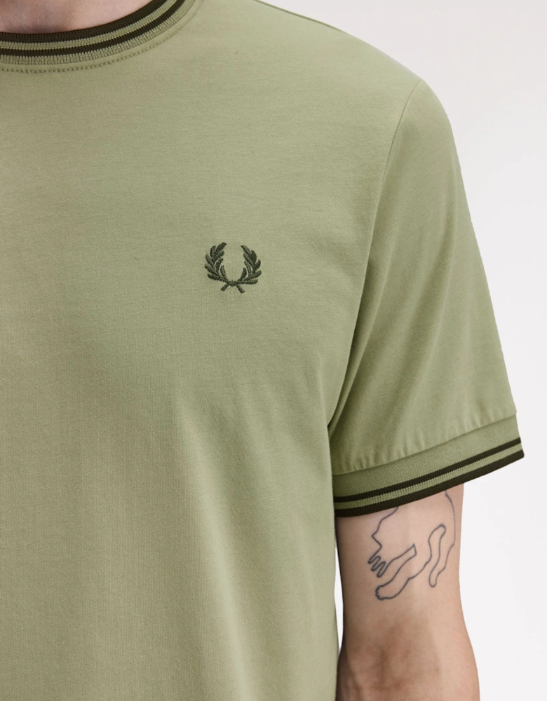 Twin Tipped T-Shirt - Olive Mint/Night Green