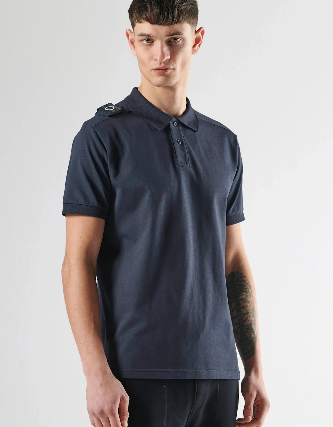 Mastrum SS Jersey Badge Polo Shirt MAS4559 - Ink Navy