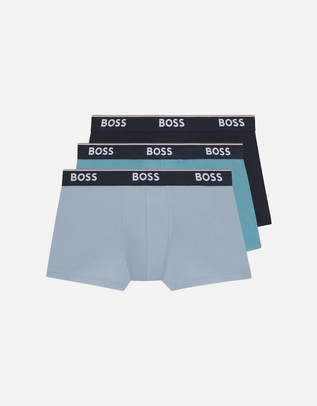 BOSS Cotton Stretch 3 Pack Power Trunks Blue, 4 of 3