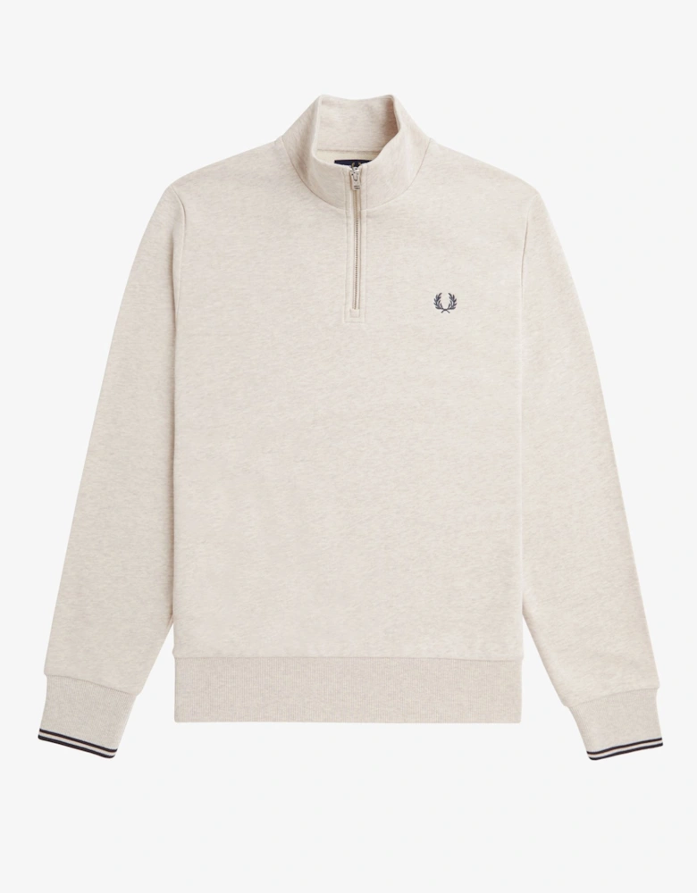 Half-Zip Sweatshirt - Porridge Marl/Anchor Grey