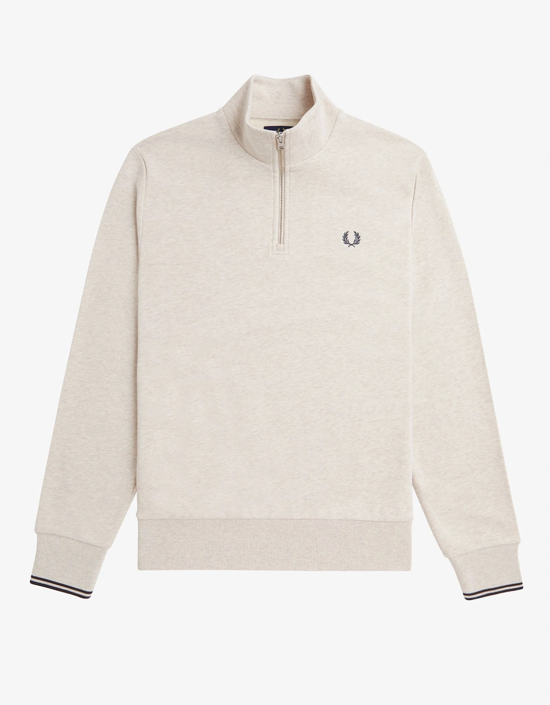 Half-Zip Sweatshirt - Porridge Marl/Anchor Grey, 9 of 8