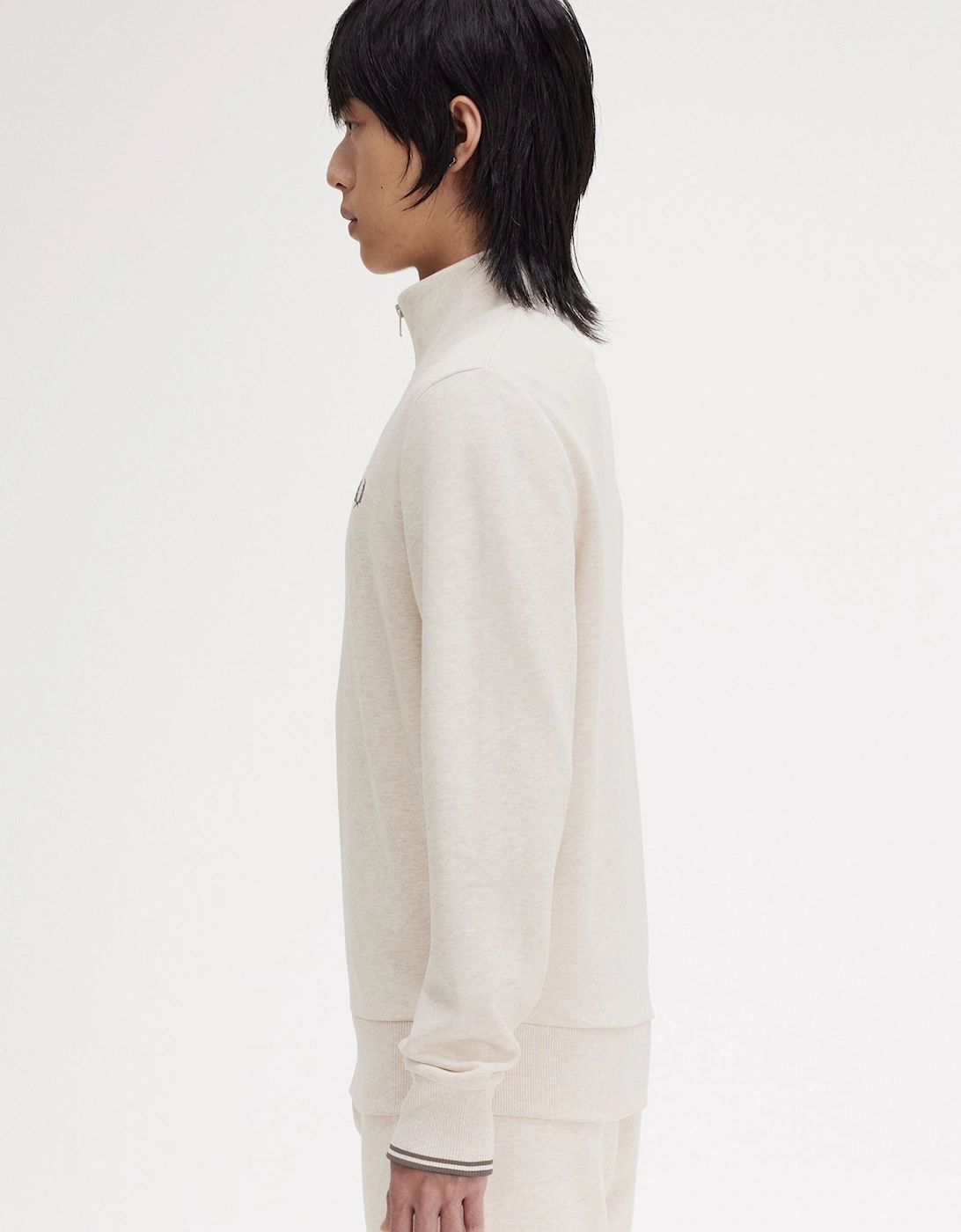 Half-Zip Sweatshirt - Porridge Marl/Anchor Grey
