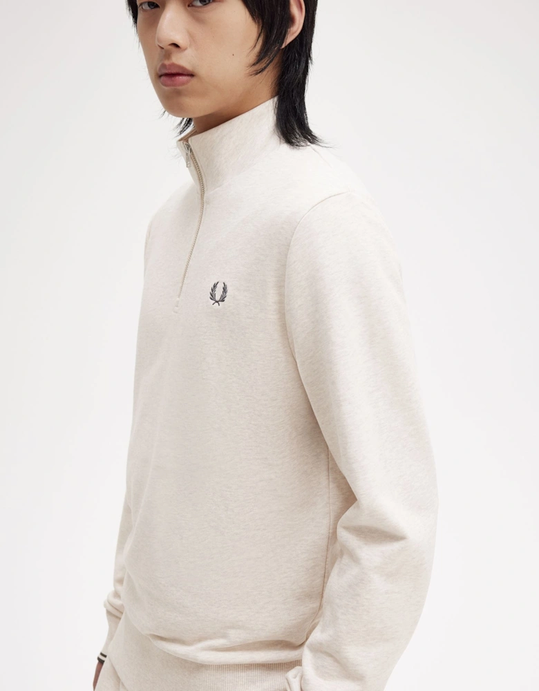 Half-Zip Sweatshirt - Porridge Marl/Anchor Grey