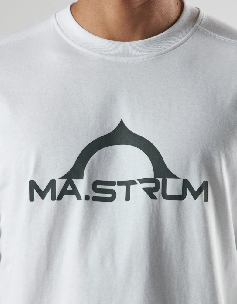 Mastrum Bora Half Compass Print T-Shirt MAS8409 - Optic White