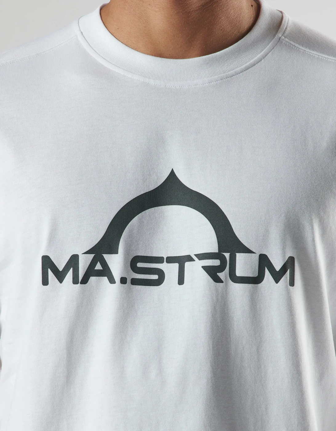 Mastrum Bora Half Compass Print T-Shirt MAS8409 - Optic White
