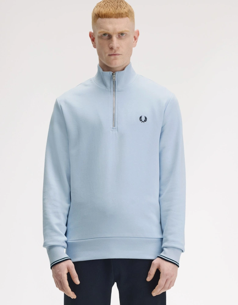 Half-Zip Sweatshirt - Light Smoke