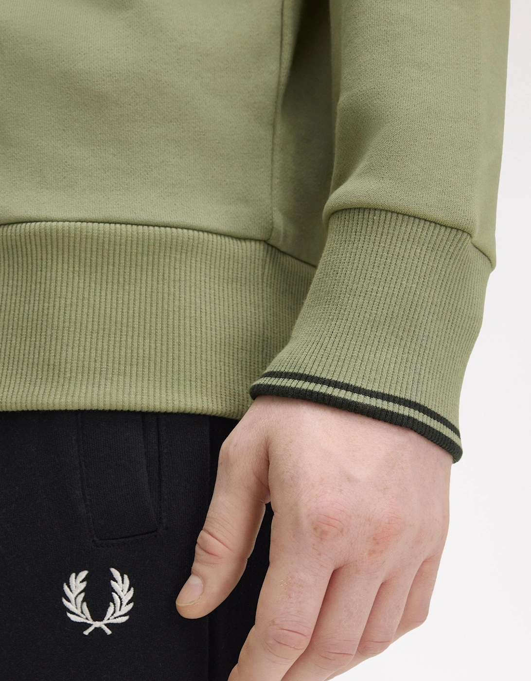 Half-Zip Sweatshirt - Olive Mint