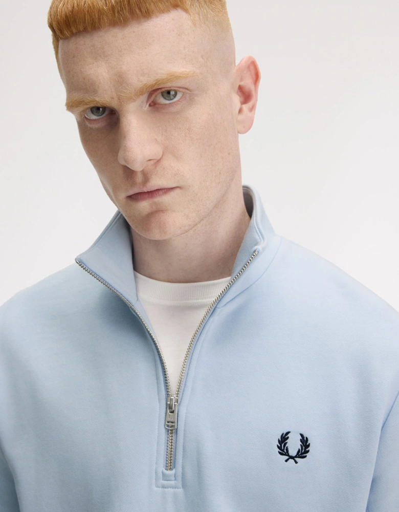 Half-Zip Sweatshirt - Light Smoke