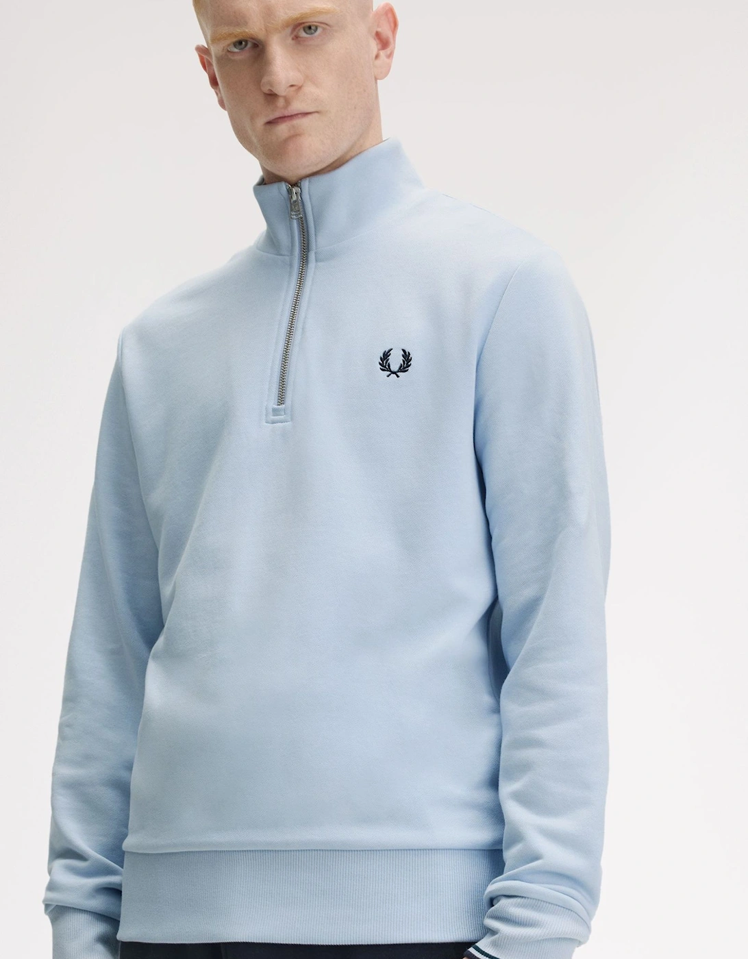 Half-Zip Sweatshirt - Light Smoke