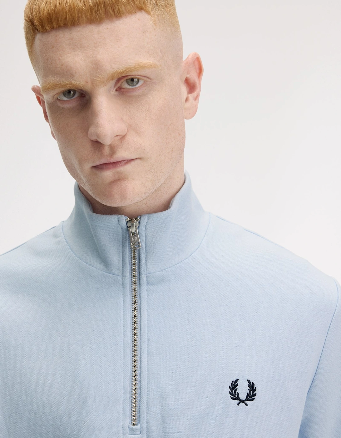 Half-Zip Sweatshirt - Light Smoke
