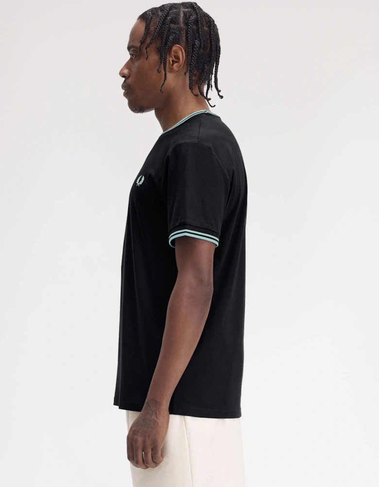 Twin Tipped T-Shirt - Navy/Mint Blue