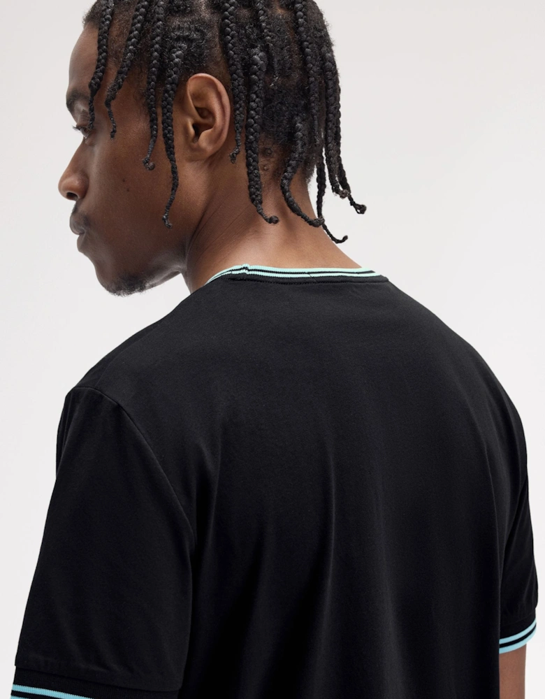 Twin Tipped T-Shirt - Navy/Mint Blue