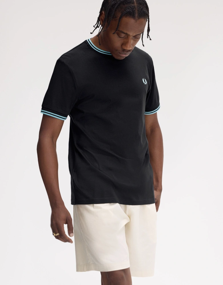 Twin Tipped T-Shirt - Navy/Mint Blue