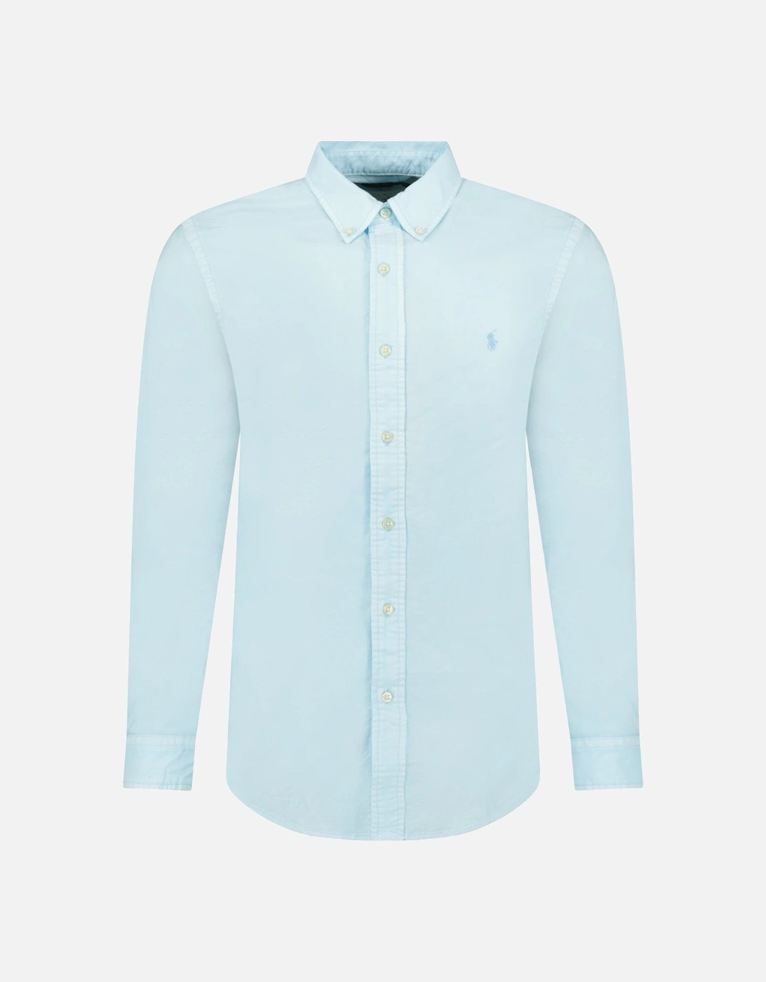 Polo Ralph Lauren Men's Polo Ralph Lauren Custom Fit Long Sleeve Sport Shirt in Sky - Blue