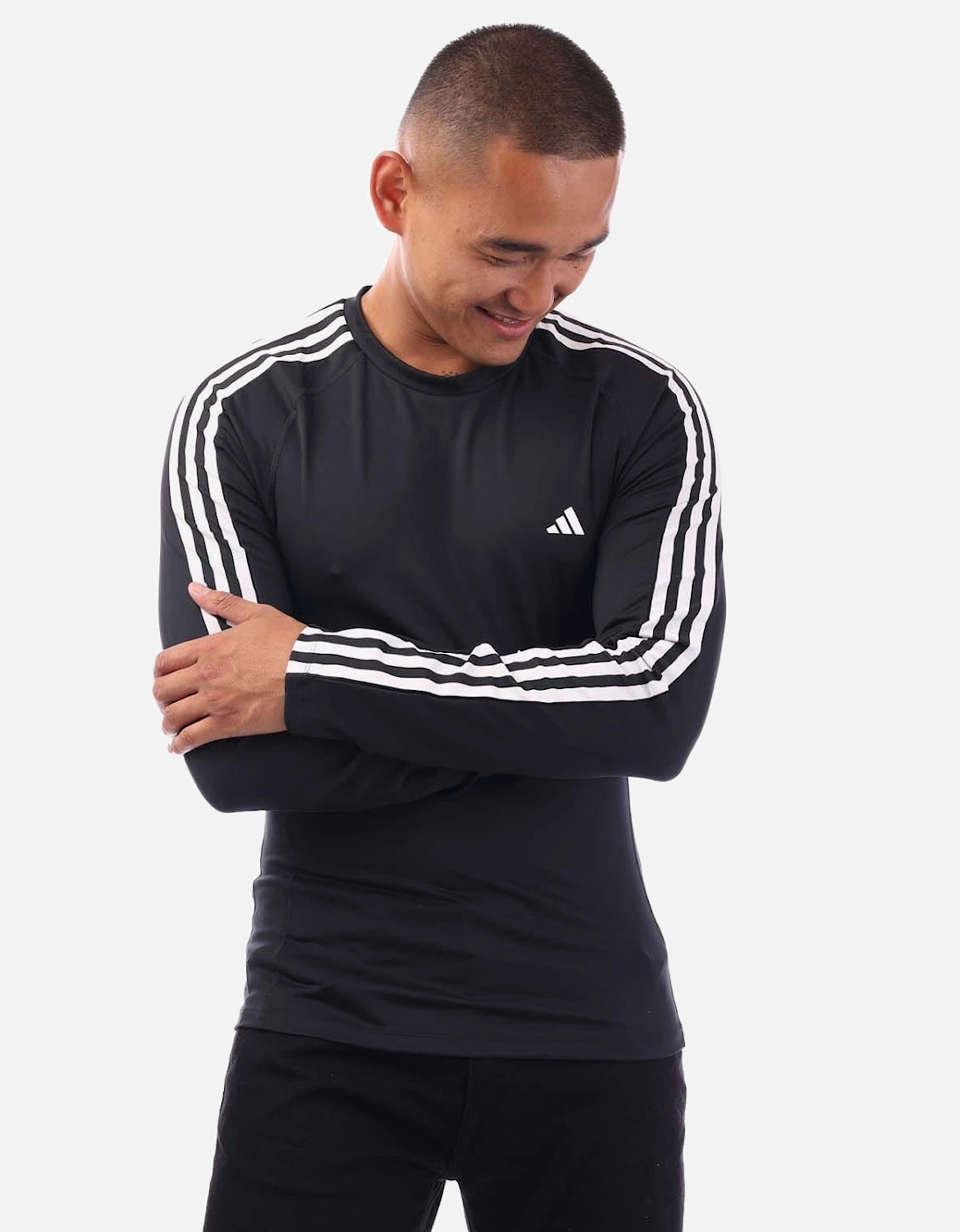 Techfit 3-Stripes Training Long-Sleeve Top, 5 of 4