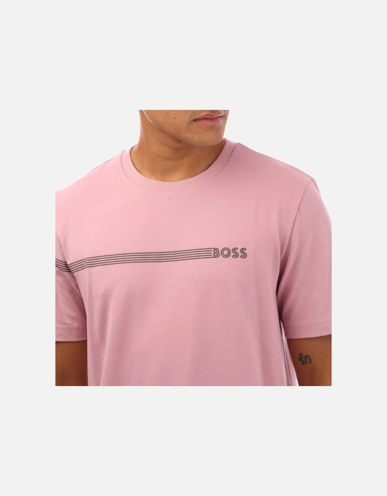 Stripe Logo Print T-Shirt