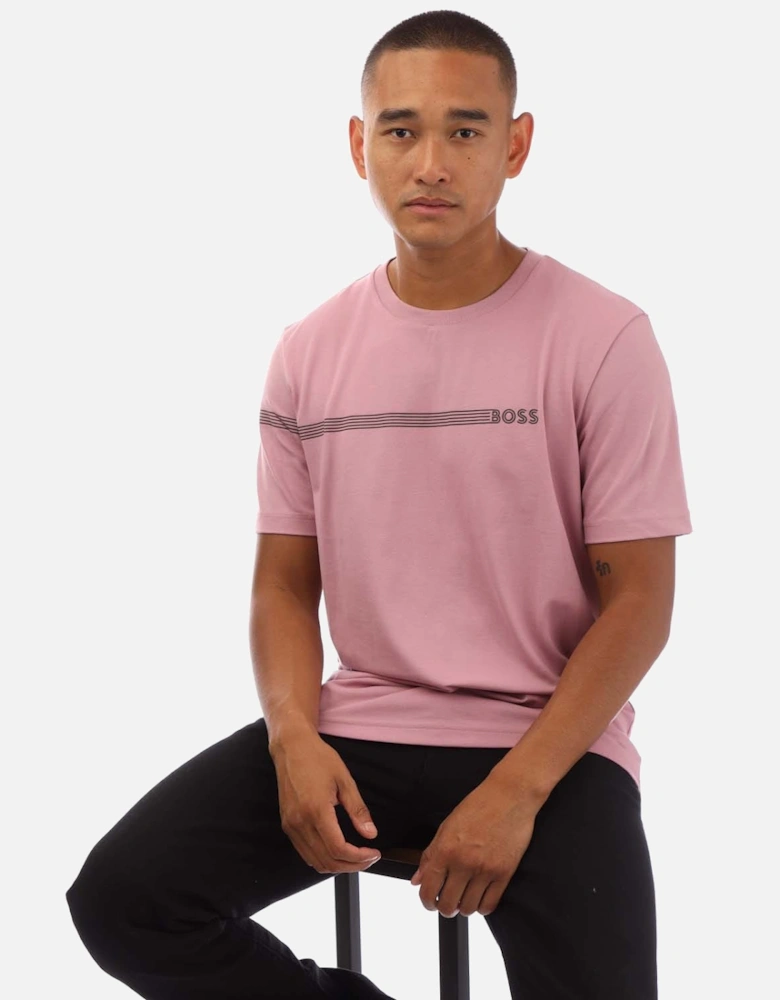 Stripe Logo Print T-Shirt