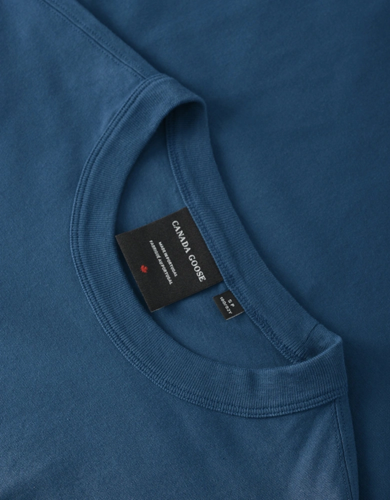 Gladstone Embroidered Disc T-shirt Blue
