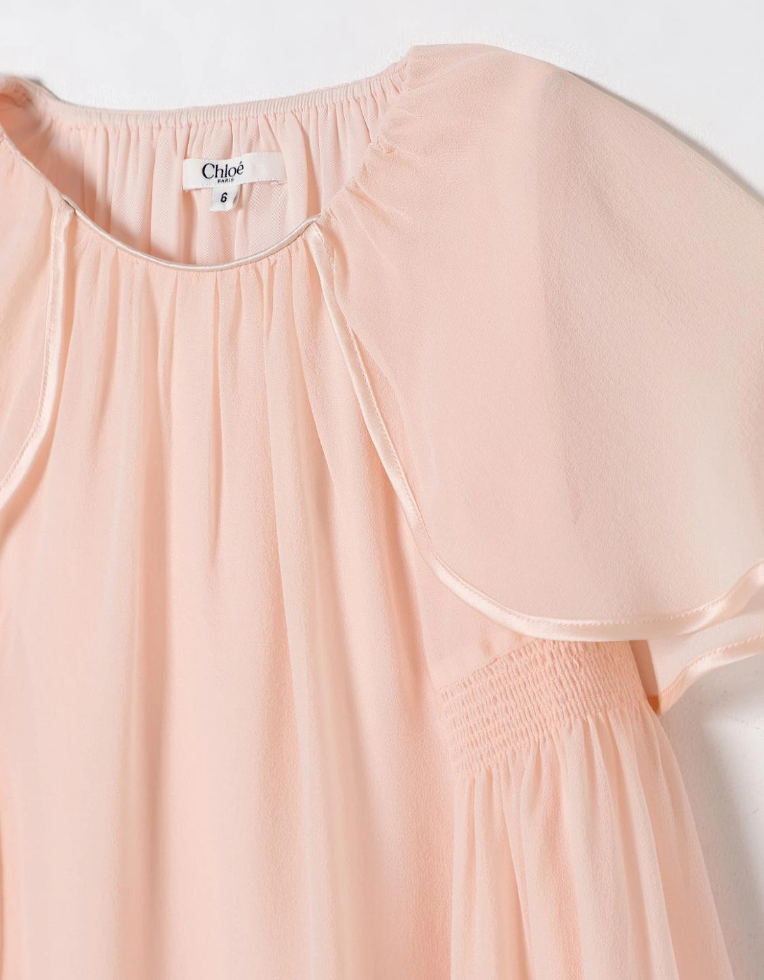 Silk Mini Dress with Cape Sleeves