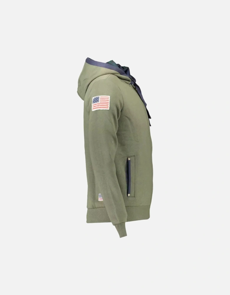 Olive Green ZipUp Hoodie Classic Fit