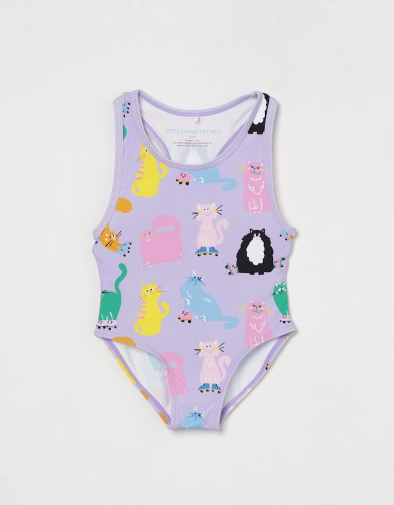 Kids Cat Roller Skate Swimsuit