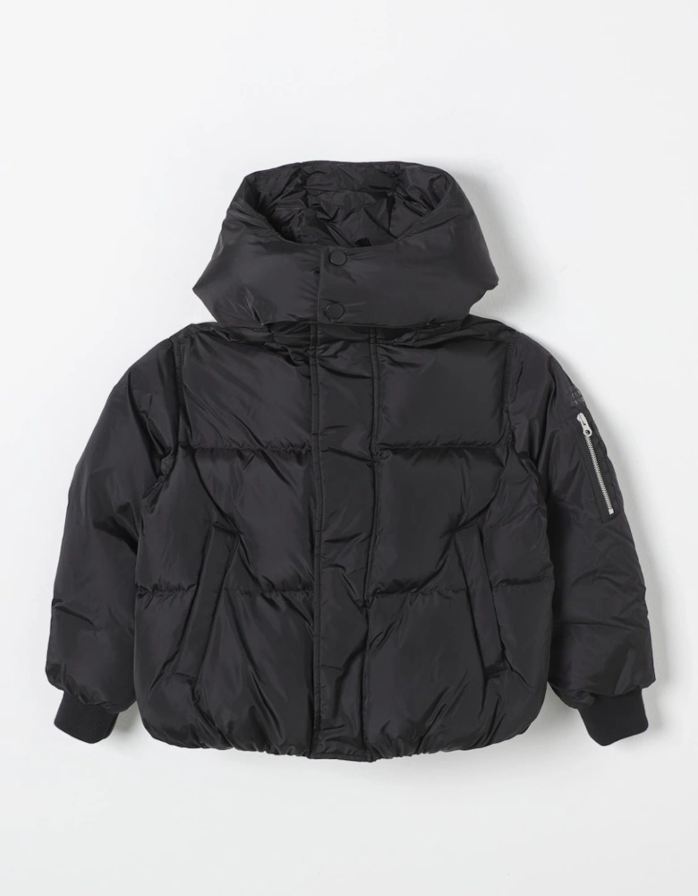 Puffer Jacket High Neck Long Sleeves