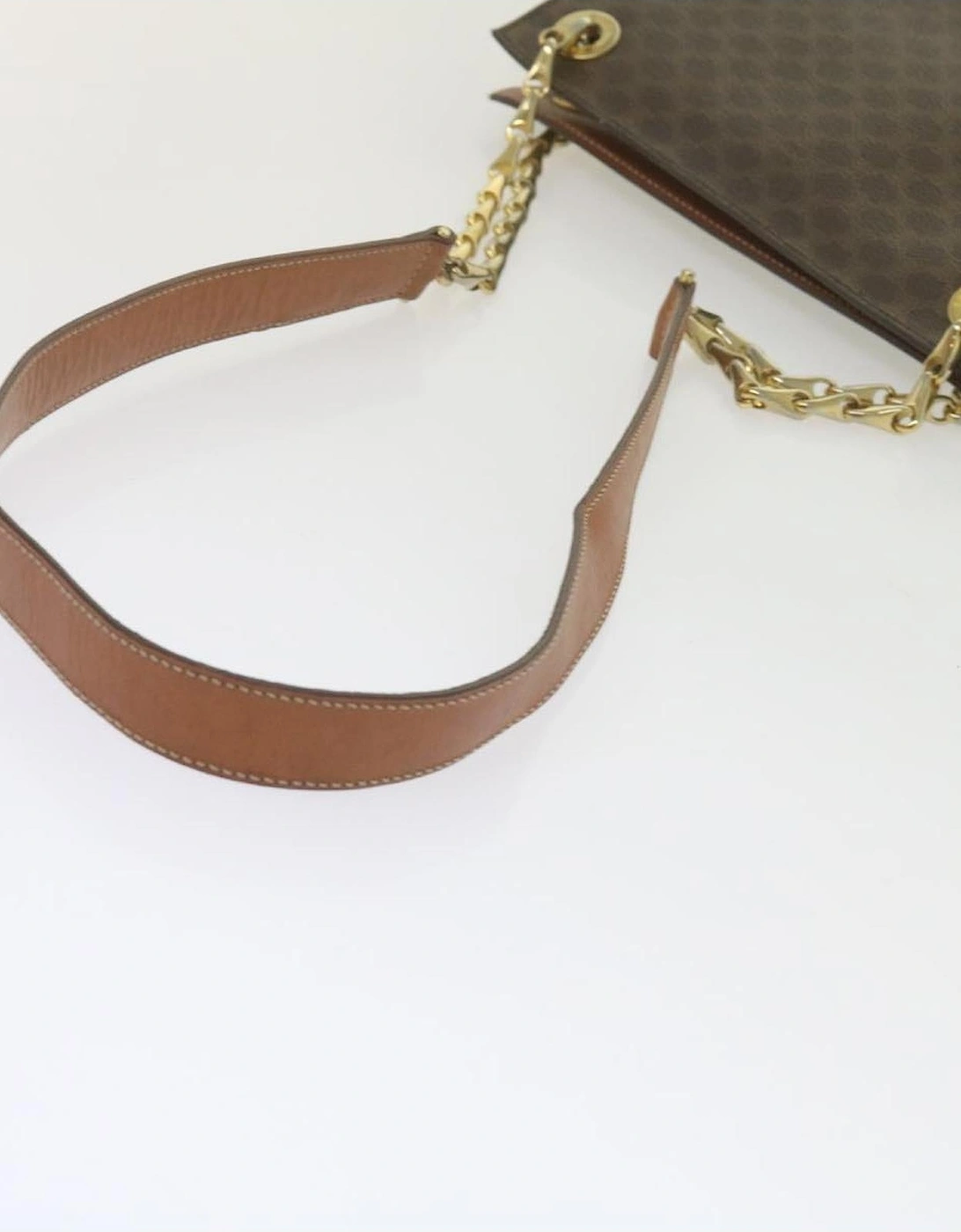 CELINE Cabas Shoulder Bag in Brown Monogram Canvas