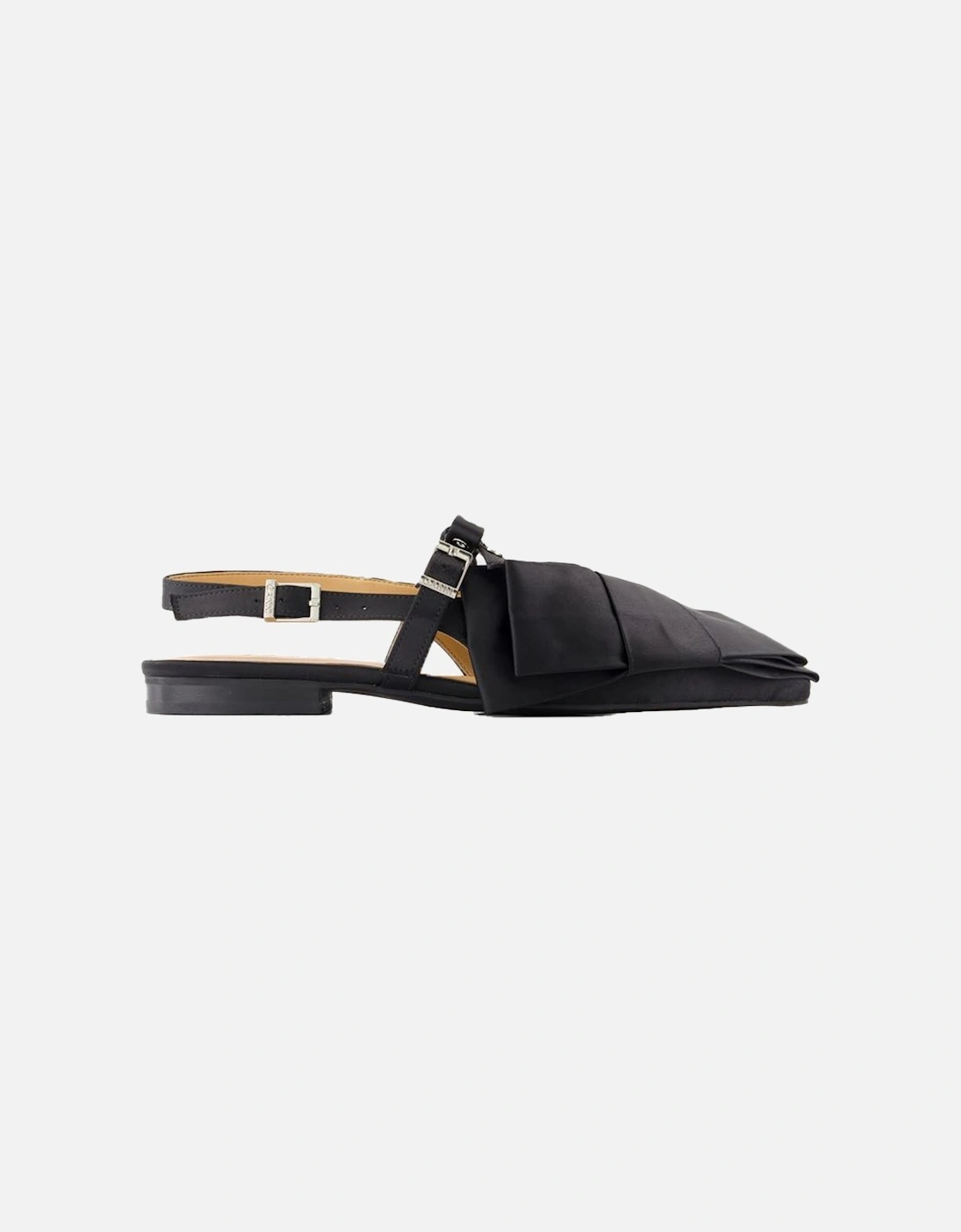 Bow Slingback Sandals Satin Flat, 4 of 3