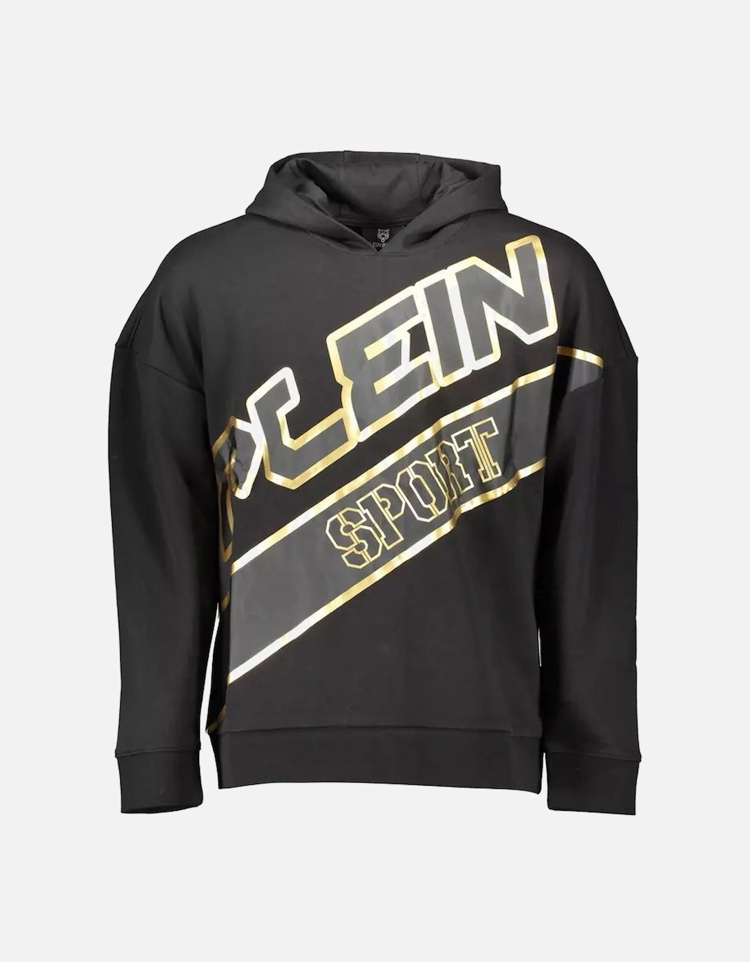 Plein Sport Mens Black & Gold Logo Hoodie, 3 of 2