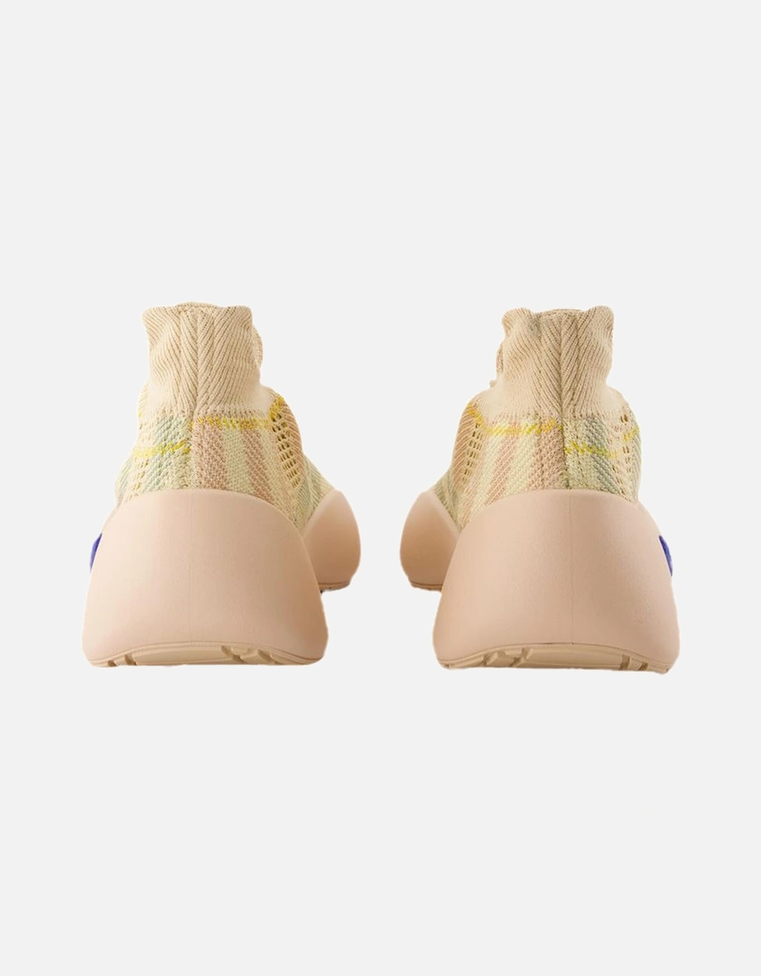 Knitted Plaid Sneakers Casual Design