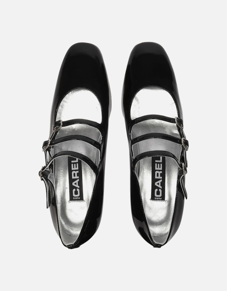 Triple Strap Patent Leather Heels