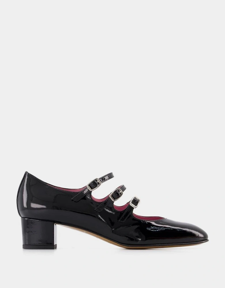 Triple Strap Patent Leather Heels