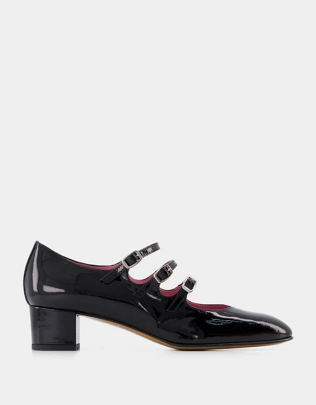 Triple Strap Patent Leather Heels