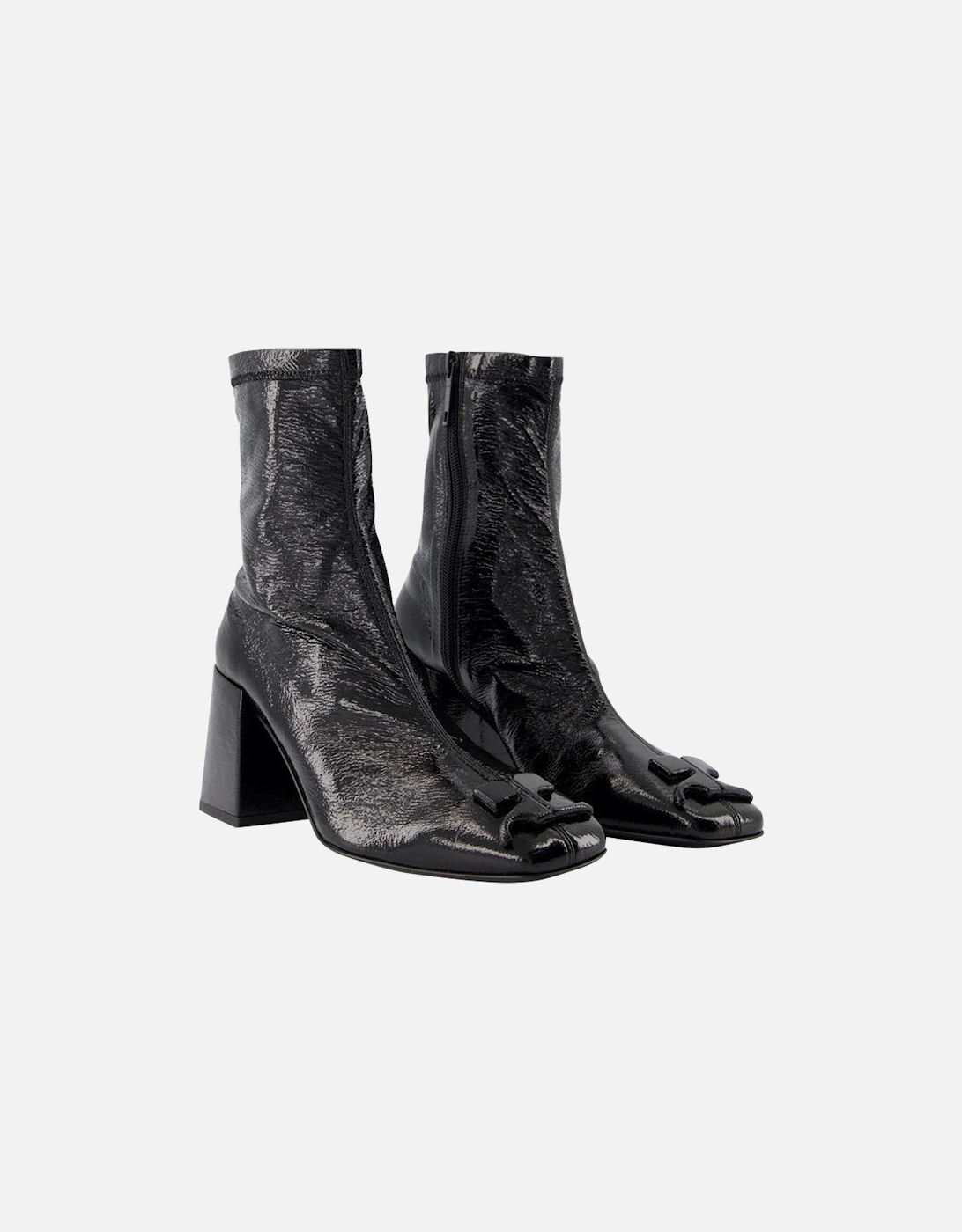 Patent Leather Ankle Boots