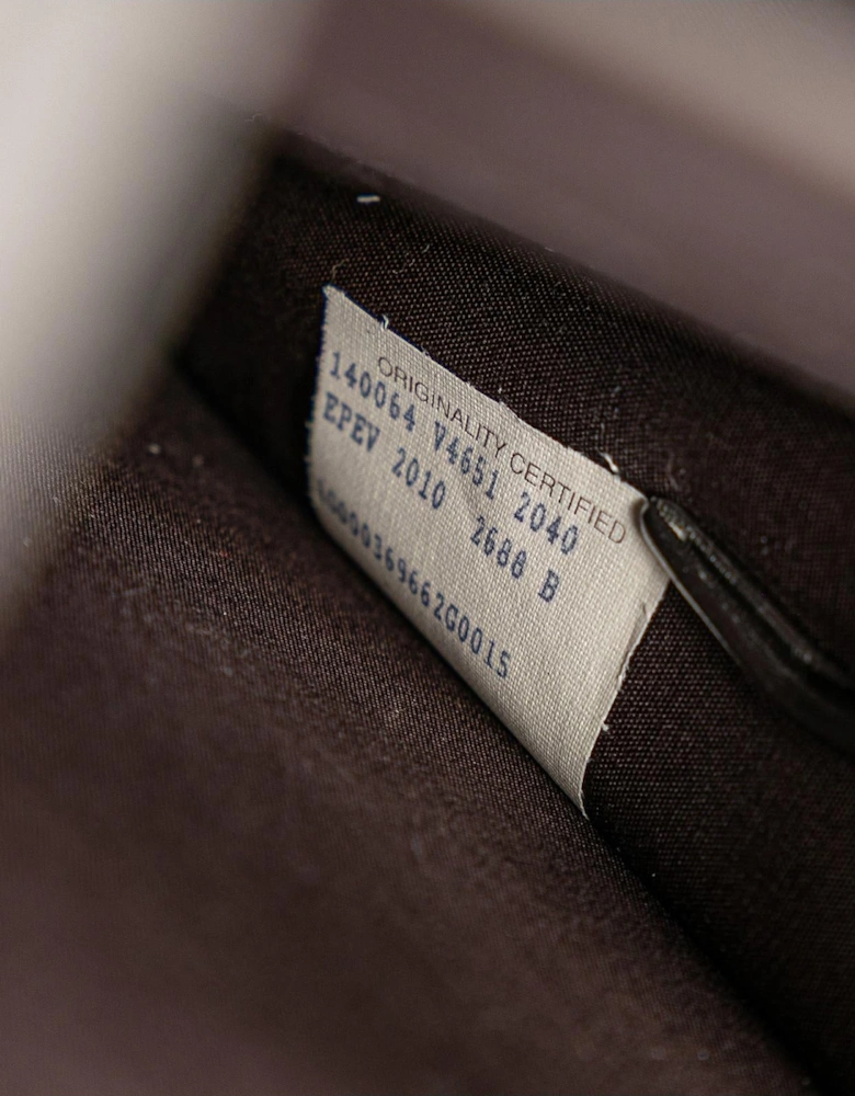 Nappa Leather Woven Briefcase with Structured Handle and Flip-Lock Closures