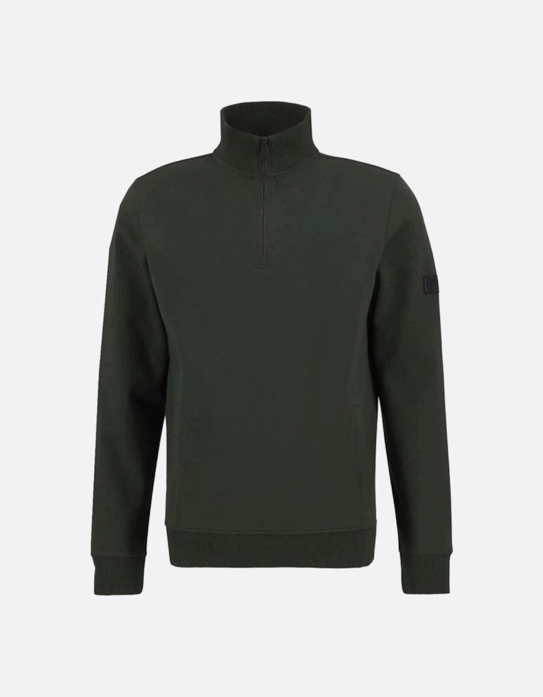 Men's Sage Green Ilford Interlock Half Zip Sweatshirt