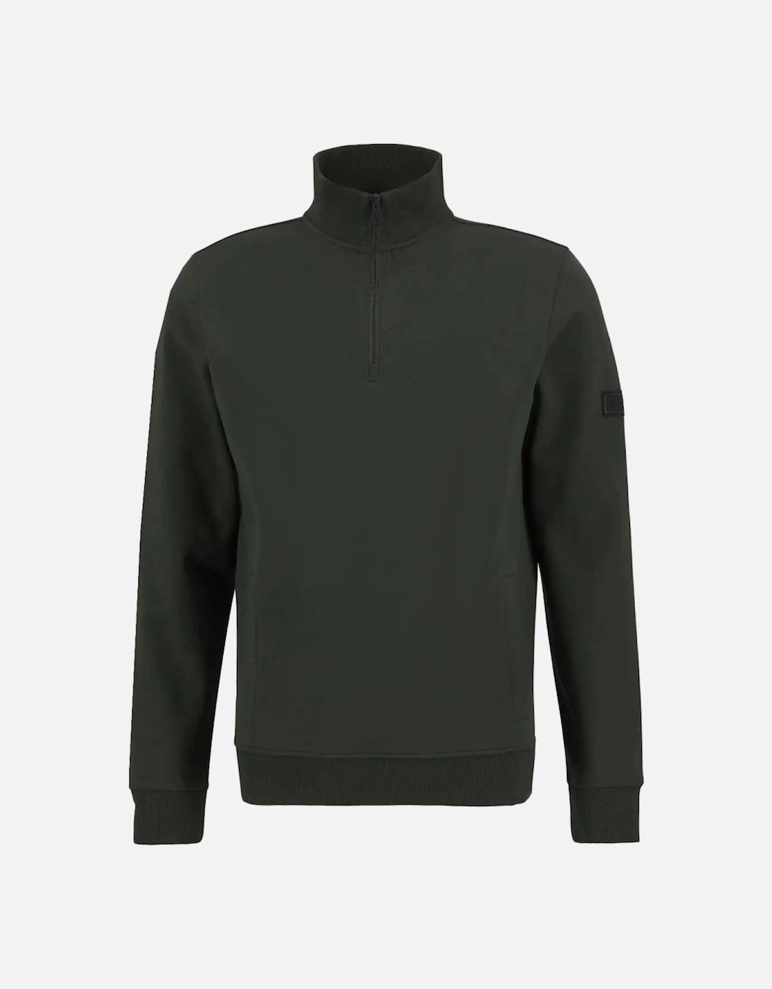 Men's Sage Green Ilford Interlock Half Zip Sweatshirt, 3 of 2