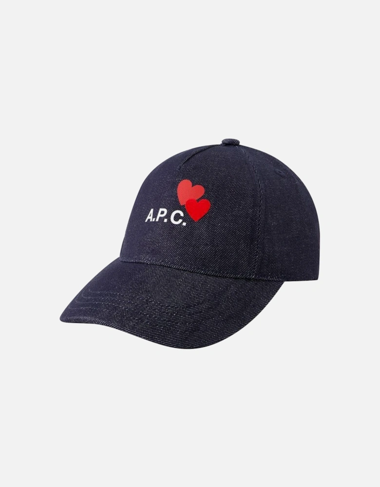 Synthetic Eden Blondie Cap in Blue