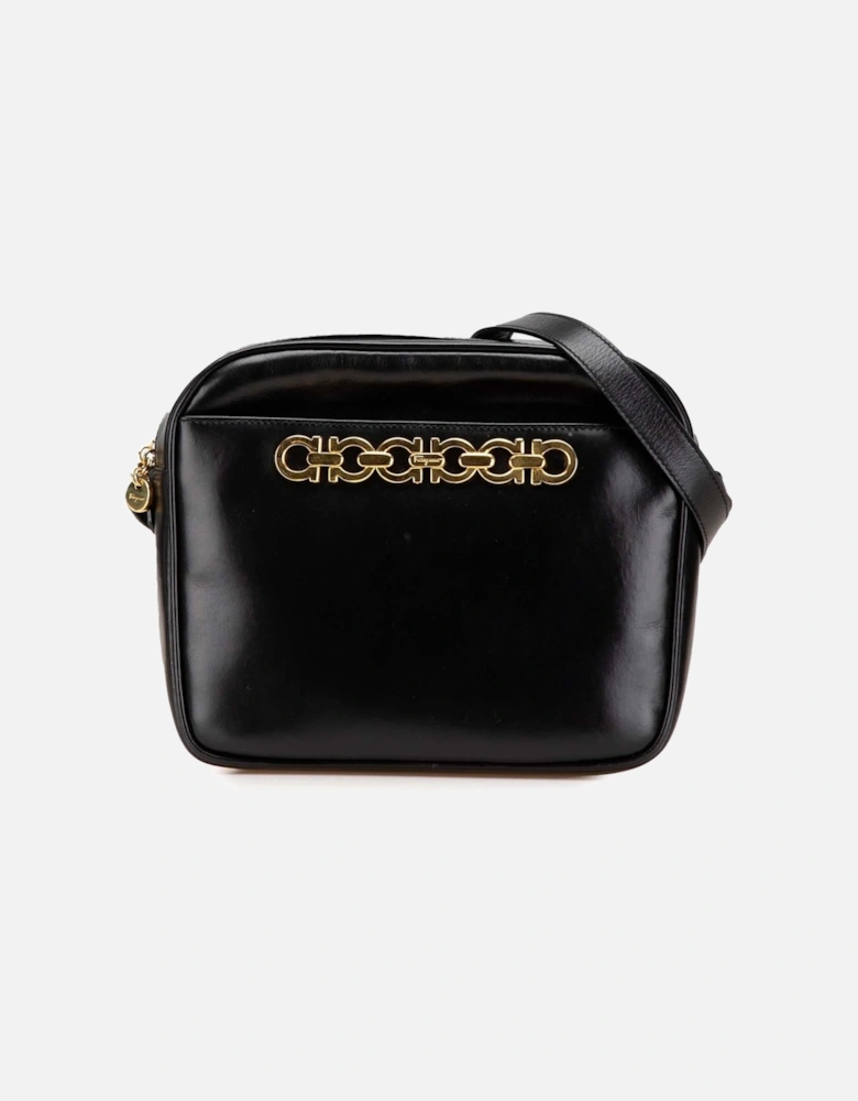 Leather Crossbody Bag with Adjustable Strap and Exterior Slip Pocket