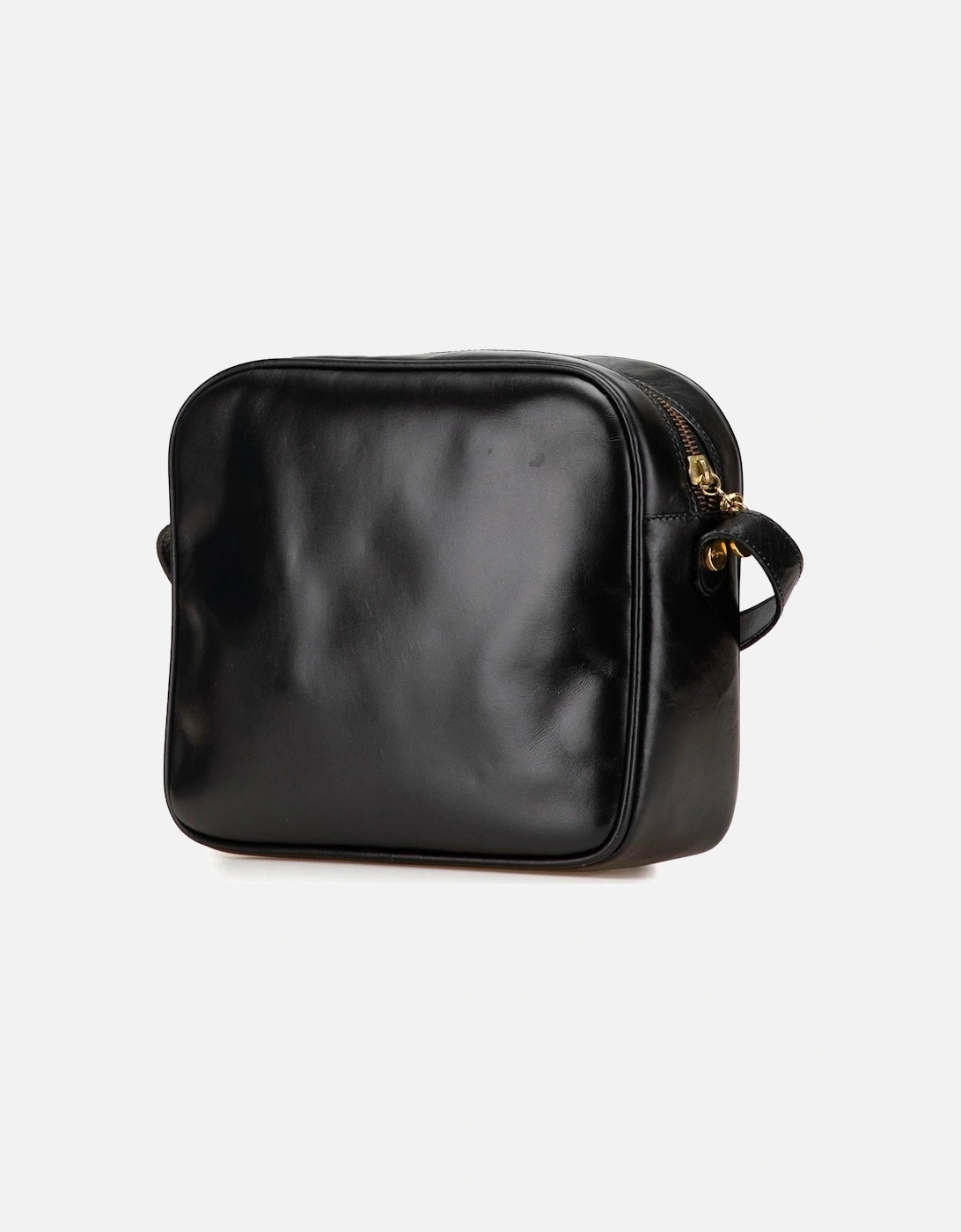 Leather Crossbody Bag with Adjustable Strap and Exterior Slip Pocket
