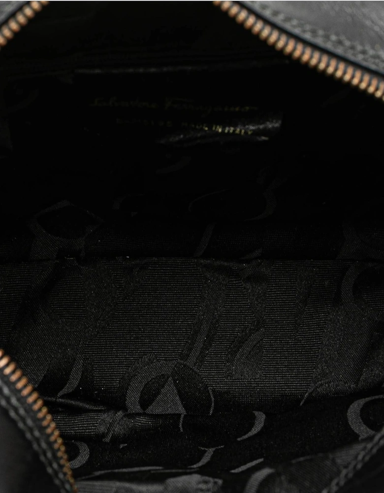 Leather Crossbody Bag with Adjustable Strap and Exterior Slip Pocket