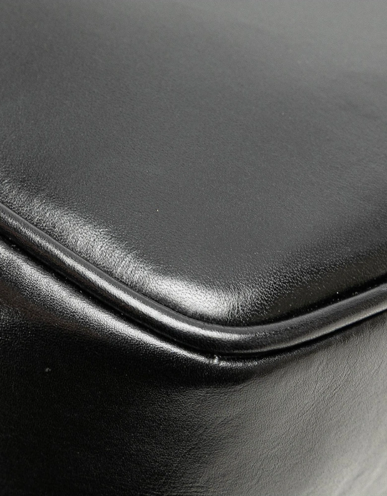 Leather Crossbody Bag with Adjustable Strap and Exterior Slip Pocket