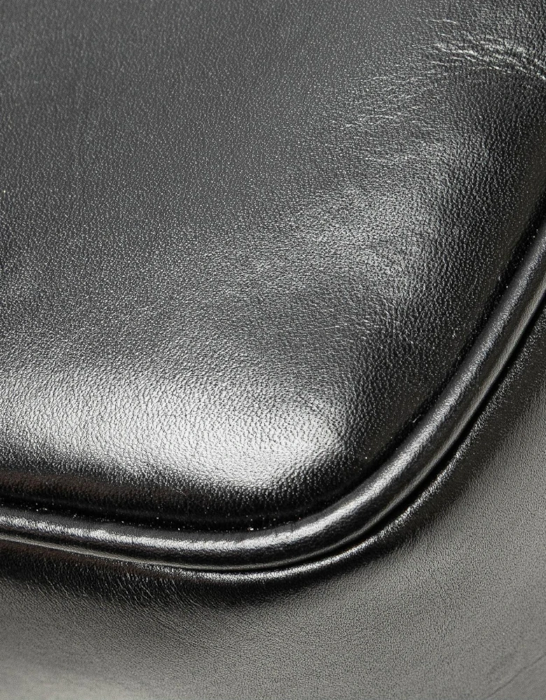 Leather Crossbody Bag with Adjustable Strap and Exterior Slip Pocket