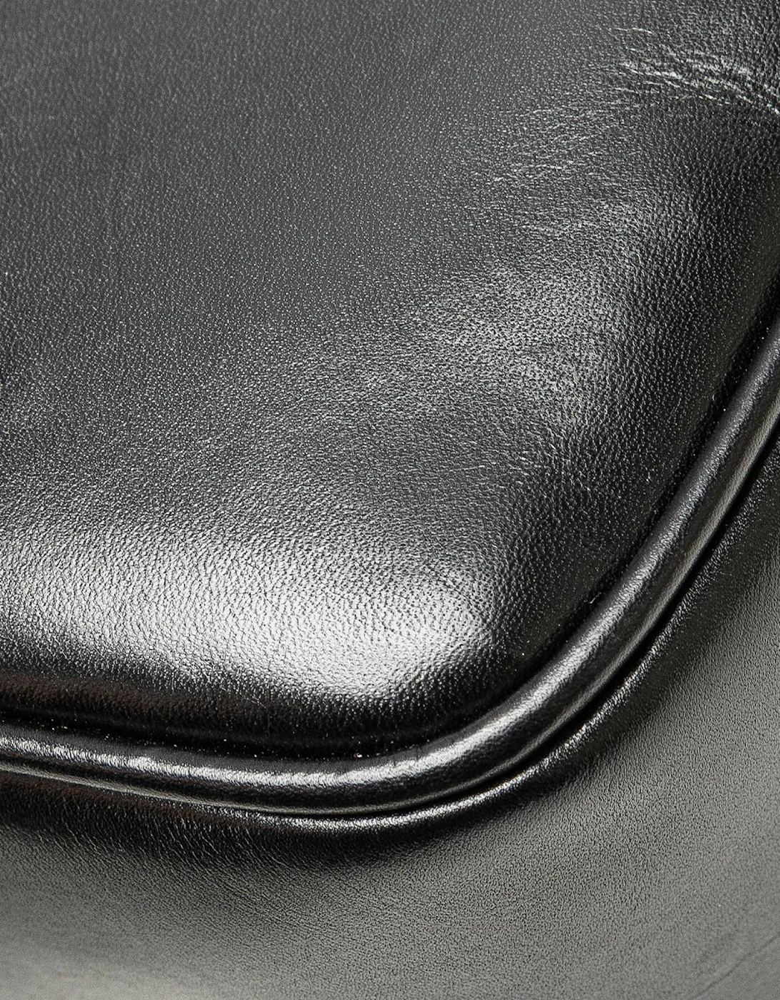 Leather Crossbody Bag with Adjustable Strap and Exterior Slip Pocket