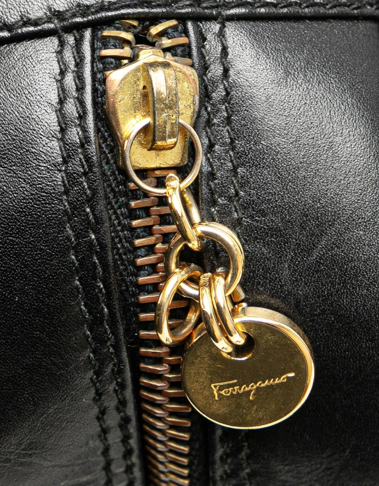 Leather Crossbody Bag with Adjustable Strap and Exterior Slip Pocket