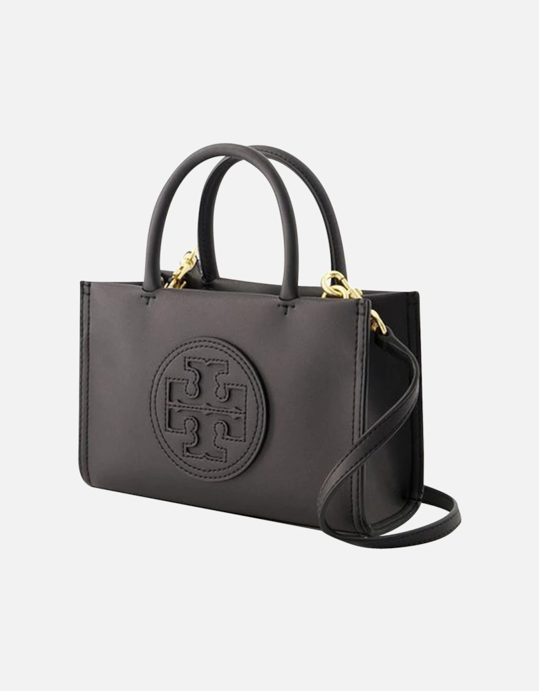 Black Synthetic Mini Shopper Bag