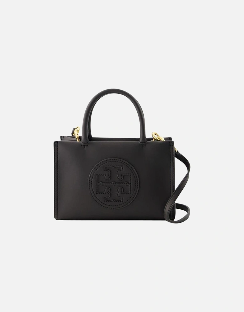 Black Synthetic Mini Shopper Bag