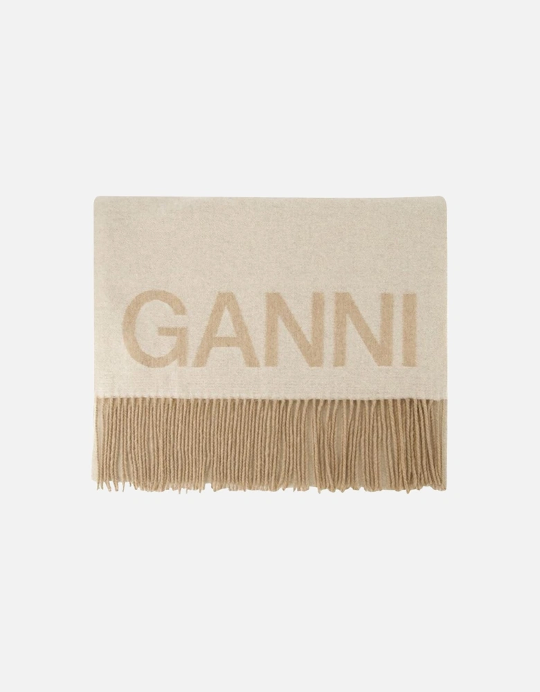 Logo Fringe Scarf