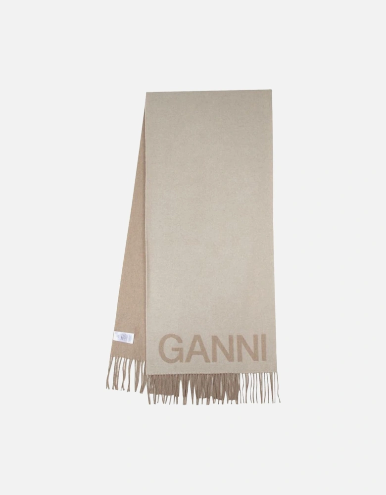 Logo Fringe Scarf