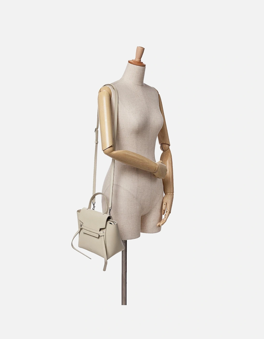 Nano Grained Calfskin Belt Bag with Detachable Strap and Magnetic Closure